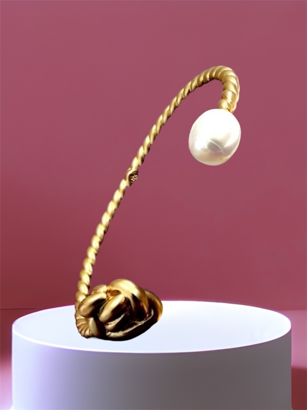 TORY BURCH ROPE ROXANNE AND PEARL 18K GOLD PLATED BRACELET